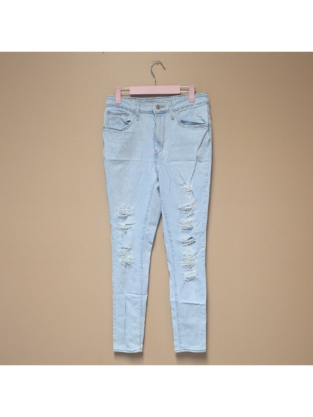 Levi's Light Blue Ripped Skinny Jeans